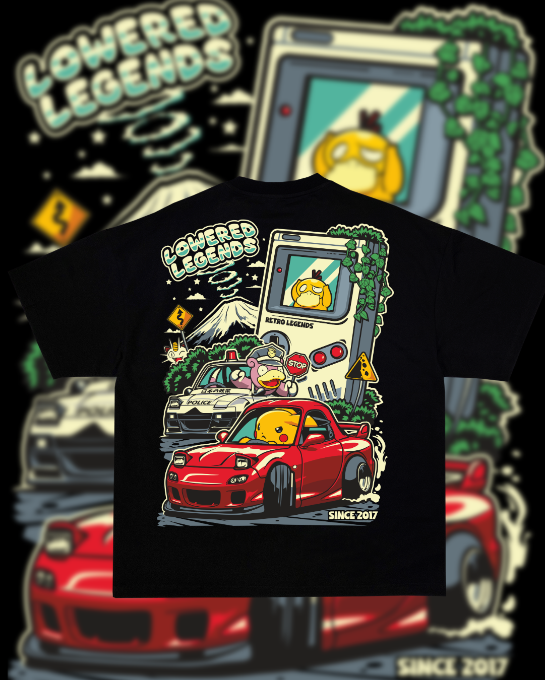 Retro chase tee – Lowered Legends